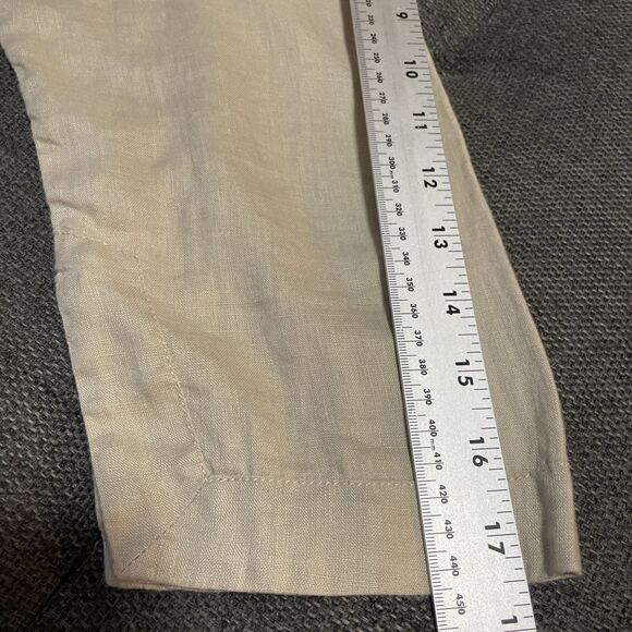 Soft Surroundings Linen Tunic Natural‎ Stone Beads Womens Medium Boho Minimalist - Picture 9 of 11